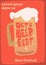 big text inside beer glass for oktoberfest poster. vintage style vector illustration