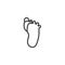 Big toe injury line icon