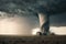 a big tornado in the field, a big natural disaster in the world, Generative AI