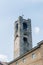 The Big Tower Campanone at Piazza Vecchia in the Old Town of Bergamo