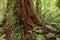 Big tree deep in rainforest borneo