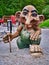 Big Troll fantasy character statue at playground in Bergen Norway