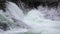 Big waterfall slow motion roaring water