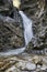 Big waterfall in Velky Sokol gorge, Slovak Paradise national park