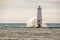 A Big Wave Crashes into the Frankfort Light