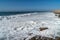 Big waves in the Atlantic Ocean - Perfect surf in the desert of Morocco, Africa.