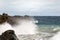 Big waves during a storm in the ocean