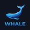 big whale modern minimalist logo