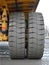 Big wheel of a large quarry truck