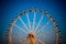 Big wheel with multicolored cabins