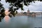 Big wheel and Saint Pierre bridge in toulouse