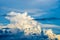 big white clouds on the blue sky, Nimbostratus clouds, an altostratus cloud