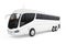 Big White Coach Tour Bus with Blank Surface for Yours Design. 3d Rendering