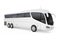 Big White Coach Tour Bus with Blank Surface for Yours Design. 3d Rendering