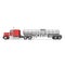 Big White Fuel Tanker Truck on white. 3D illustration