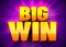 Big Win banner for online casino, poker, roulette, slot machines, card games.