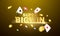 Big win Casino Luxury vip invitation with confetti Celebration