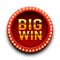 Big win casino signboard, game banner design.