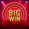 Big win casino signboard, game banner design.