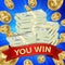 Big Winner Background Vector. Gold Coins Jackpot Illustration. Big Win Banner. For Online Casino, Playing Cards, Slots