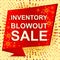 Big winter sale poster with INVENTORY BLOWOUT SALE text. Advertising vector banner