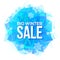 Big Winter Sale sign on blue ice and snowflakes