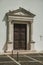 Big wooden door on Mother Church of Estremoz