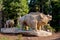 Big wooden Wild boar statue