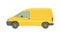 Big yellow minivan on white background - Vector