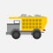 Big Yellow Transport Truck Mining Vector Illustration Graphic