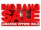 BIGBANG SALE AMAZING OFFERS SALE word on white background 3D rendering
