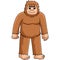 Bigfoot Animal Cartoon Colored Clipart