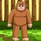 Bigfoot Animal Colored Cartoon Illustration