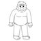Bigfoot Animal Isolated Coloring Page for Kids