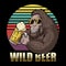 Bigfoot beer retro vector illustration
