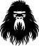 Bigfoot - black and white vector illustration