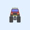 bigfoot car front field outline icon. Element of monster trucks show icon for mobile concept and web apps. Field outline bigfoot c