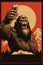 Bigfoot drinking beer poster