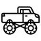 Bigfoot icon, transportation related vector
