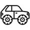Bigfoot icon, transportation related vector