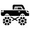 Bigfoot icon, transportation related vector