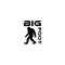 Bigfoot icon. Yeti sign isolated on white background