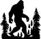 Bigfoot Logo Monochrome Design Style