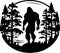 Bigfoot Logo Monochrome Design Style