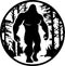 Bigfoot Logo Monochrome Design Style