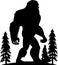 Bigfoot Logo Monochrome Design Style