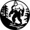 Bigfoot Logo Monochrome Design Style