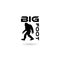 Bigfoot Sasquatch Yeti Silhouette icon with shadow