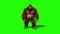 Bigfoot Sighting Attack and Die Green Screen 3D Rendering Animation