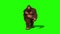 Bigfoot Sighting Walk Loop Front Green Screen 3D Rendering Animation